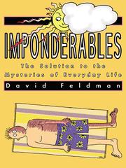 Cover of: Imponderables by Feldman, David