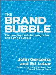 Cover of: The Brand Bubble | John Gerzema