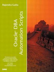 Cover of: Oracle DBA Automation Scripts | Rajendra Gutta