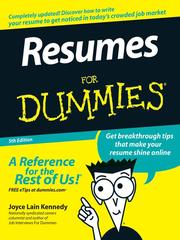 Cover of: Resumes For Dummies by Joyce Lain Kennedy