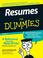 Cover of: Resumes For Dummies