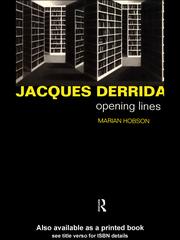 Cover of: Jacques Derrida by Marian Hobson