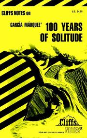 Cover of: CliffsNotes on Garcia Marquez'100 Years of Solitude by Carl Senna
