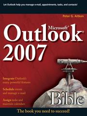 Cover of: Microsoft Outlook 2007 Bible by Peter G. Aitken