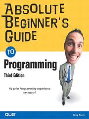 Cover of: Absolute Beginner's Guide to Programming