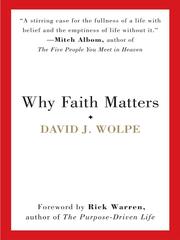 Cover of: Why Faith Matters by David J. Wolpe