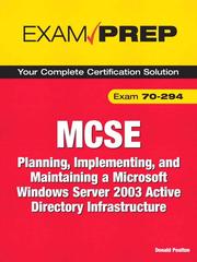 Cover of: MCSE 70-294 Exam Prep