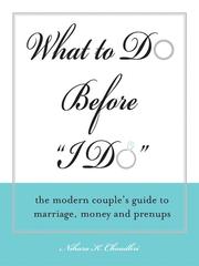Cover of: What to Do Before "I Do"