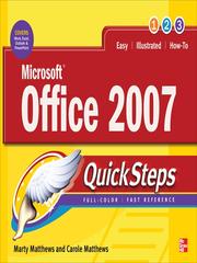 Cover of: Microsoft Office 2007 quicksteps