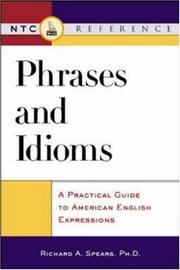 Cover of: Phrases and idioms by Richard A. Spears