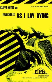 Cover of: CliffsNotes on Faulkner's As I Lay Dying by 