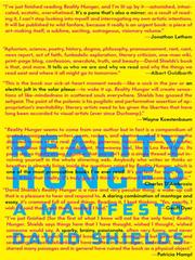 Cover of: Reality Hunger by David Shields