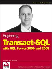 Cover of: Beginning Transact-SQL with SQL Server 2000 and 2005