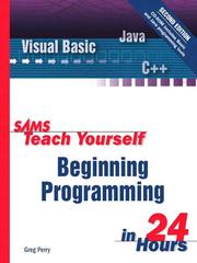 Cover of: Sams Teach Yourself Beginning Programming in 24 Hours, Second Edition
