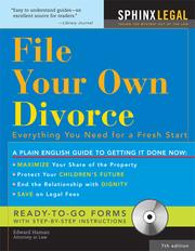 Cover of: File Your Own Divorce, 7th Edition by Edward A. Haman