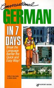 Cover of: Conversational German in 7 days