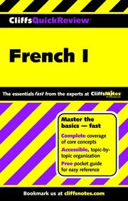 Cover of: CliffsQuickReview French I by Gail Stein