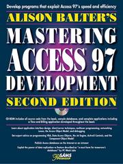 Cover of: Alison Balter's Mastering Access 97 Development, Premier Edition, Second Edition by Alison Balter
