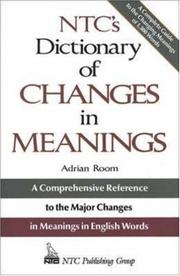Cover of: Ntc's Dictionary of Changes in Meaning (NTC Publishing Group Titles)