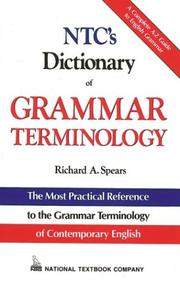 Cover of: NTC's dictionary of grammar terminology