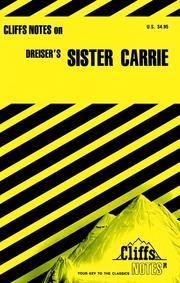 Cover of: CliffsNotes on Dreiser's Sister Carrie