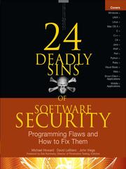 Cover of: 24 deadly sins of software security