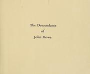 Cover of: The descendants of John Howe