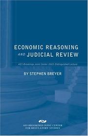Cover of: Economic reasoning and judicial review
