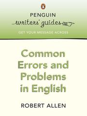 Cover of: Common Errors and Problems in English