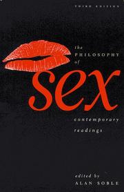 Cover of: The Philosophy of Sex by Alan Soble