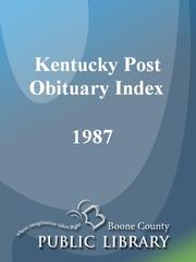 Cover of: Kentucky Post Obituary Index, 1987