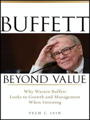 Cover of: Buffett Beyond Value by 