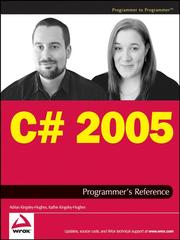 Cover of: C# 2005 Programmer's Reference