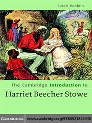 Cover of: The Cambridge Introduction to Harriet Beecher Stowe