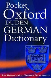Cover of: Pocket Oxford-Duden English-German Dictionary |