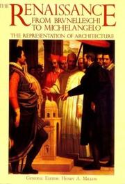Cover of: The Renaissance from Brunelleschi to Michelangelo: The Representation of Architecture