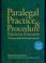 Cover of: Paralegal Practice & Procedure