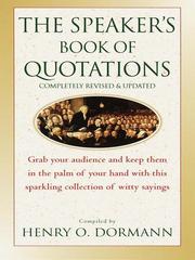 Cover of: The Speaker's Book of Quotations