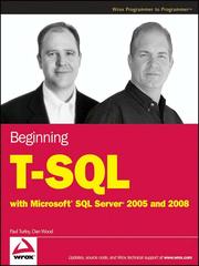 Cover of: Beginning T-SQL with Microsoft SQL Server 2005 and 2008