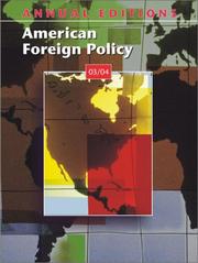 Cover of: Annual Editions: American Foreign Policy 03/04
