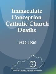 Cover of: Immaculate Conception Catholic Church Deaths, 1922-1925