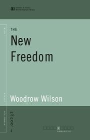 Cover of: The New Freedom