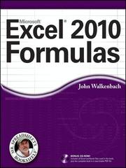 Cover of: Excel 2010 Formulas by 