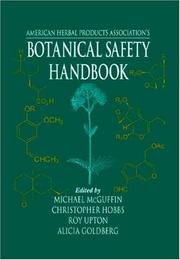 Cover of: American Herbal Products Association's botanical safety handbook by American Herbal Products Association.
