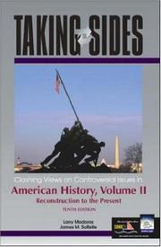 Cover of: Taking Sides: Clashing Views on Controversial Issues in American History, Volume II