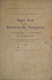 Cover of: Teoria geral dos descobrimentos portugueses by Jaime Cortesão