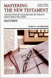 Cover of: Mastering the New Testament: Matthew (Communicator's Commentary: Mastering the New Testament)