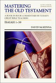 Cover of: Isaiah 1-39 (Mastering the Old Testament, Vol 16a)