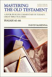 Cover of: Isaiah 40-66 (Mastering the Old Testament, Vol 16b) by David L. McKenna