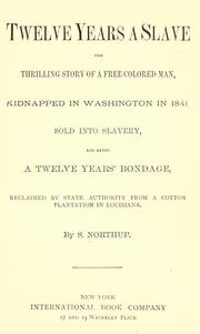 Cover of: Twelve years a slave by Solomon Northup
